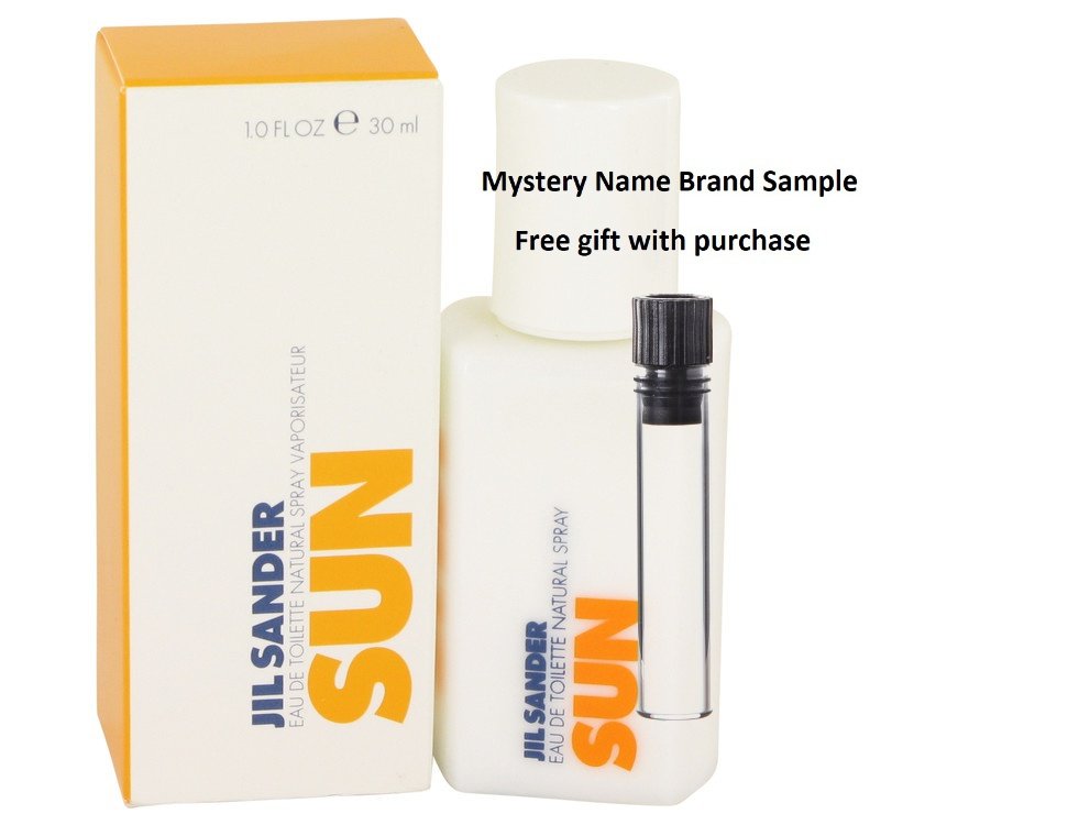 Jil Sander Sun by Jil Sander Eau De Toilette Spray 1 oz And a Mystery Name brand sample vile