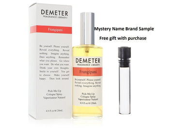 Demeter Frangipani by Demeter Cologne Spray (Unisex) 4 oz And a Mystery Name brand sample vile