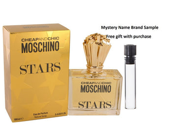 Moschino Stars by Moschino Eau De Parfum Spray 3.4 oz And a Mystery Name brand sample vile