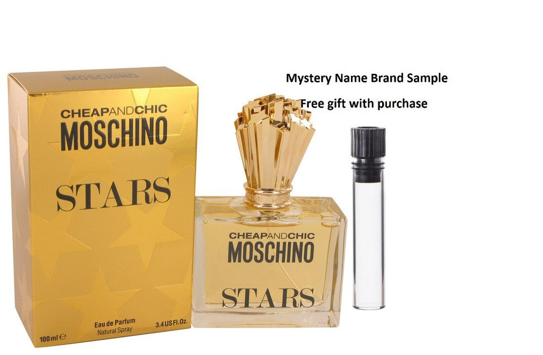 Moschino Stars by Moschino Eau De Parfum Spray 3.4 oz And a Mystery Name brand sample vile