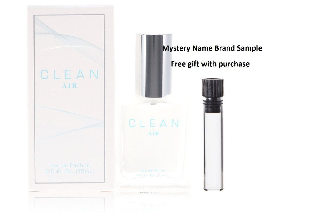 Clean Air by Clean Eau De Parfum Spray .5 oz And a Mystery Name brand sample vile