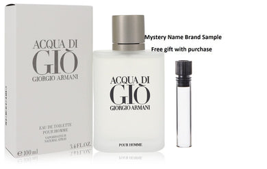 ACQUA DI GIO by Giorgio Armani Eau De Toilette Spray 3.3 oz And a Mystery Name brand sample vile