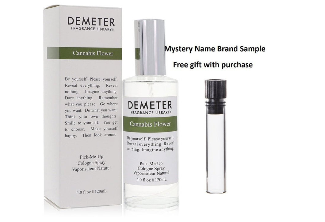 Demeter Cannabis Flower by Demeter Cologne Spray 4 oz And a Mystery Name brand sample vile