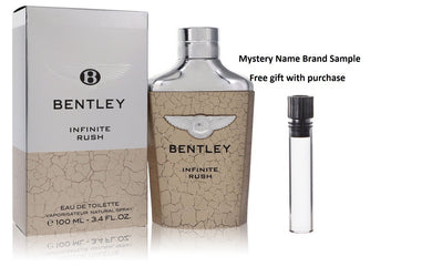 Bentley Infinite Rush by Bentley Eau De Toilette Spray 3.4 oz And a Mystery Name brand sample vile