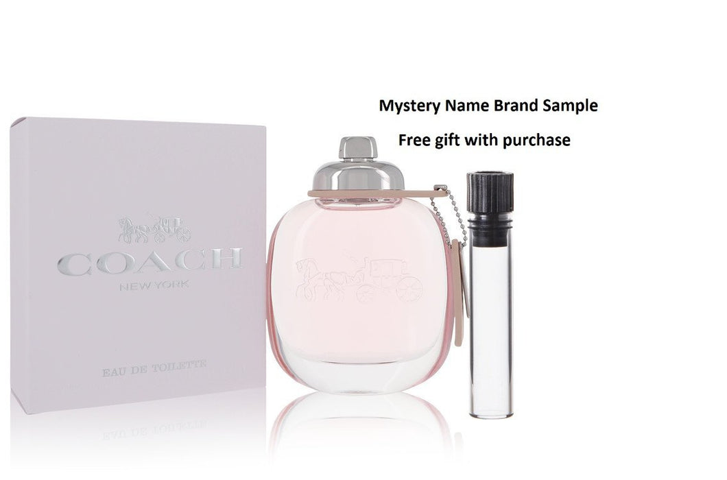 Coach by Coach Eau De Toilette Spray 3 oz And a Mystery Name brand sample vile