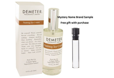 Demeter Nutmeg Ice Cream by Demeter Cologne Spray 4 oz And a Mystery Name brand sample vile