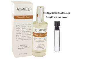 Demeter Nutmeg Ice Cream by Demeter Cologne Spray 4 oz And a Mystery Name brand sample vile
