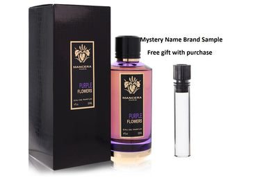 Mancera Purple Flowers by Mancera Eau De Parfum Spray 4 oz And a Mystery Name brand sample vile