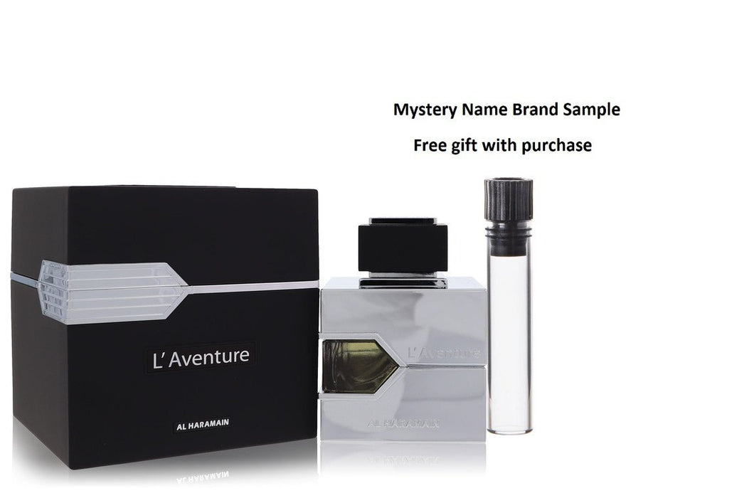L'aventure by Al Haramain Eau De Parfum Spray 3.3 oz And a Mystery Name brand sample vile