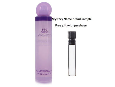 Perry Ellis 360 Purple by Perry Ellis Body Mist 8 oz And a Mystery Name brand sample vile