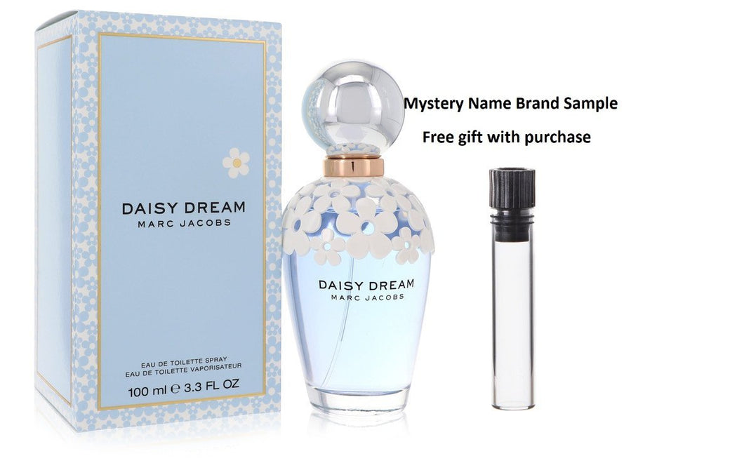 Daisy Dream by Marc Jacobs Eau De Toilette Spray 3.4 oz And a Mystery Name brand sample vile