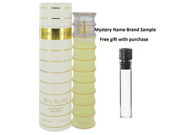 AMAZING by Bill Blass Eau De Parfum Spray 3.4 oz And a Mystery Name brand sample vile