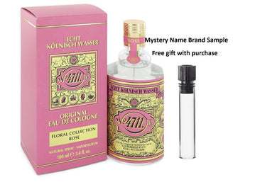 4711 Floral Collection Rose by 4711 Eau De Cologne Spray (Unisex) 3.4 oz And a Mystery Name brand sample vile
