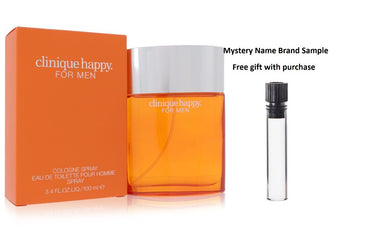HAPPY by Clinique Cologne Spray 3.4 oz And a Mystery Name brand sample vile