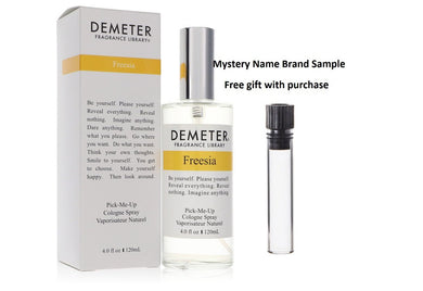 Demeter Freesia by Demeter Cologne Spray 4 oz And a Mystery Name brand sample vile