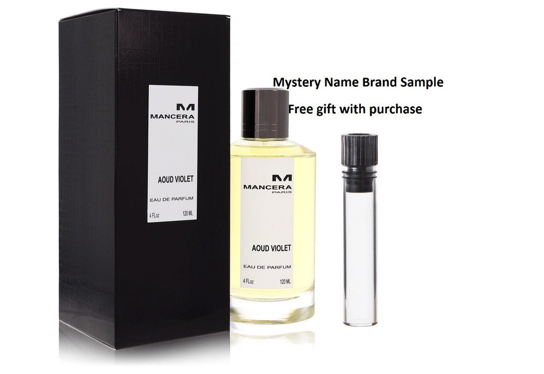 Mancera Aoud Violet by Mancera Eau De Parfum Spray (Unisex) 4 oz And a Mystery Name brand sample vile