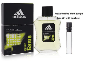 Adidas Pure Game by Adidas Eau De Toilette Spray 3.4 oz And a Mystery Name brand sample vile