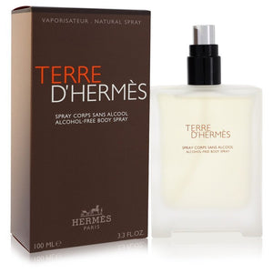 Terre D'Hermes by Hermes Body Spray (Alcohol Free) 3.3 oz For Men