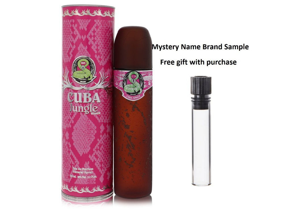 CUBA JUNGLE SNAKE by Fragluxe Eau De Parfum Spray 3.4 oz And a Mystery Name brand sample vile