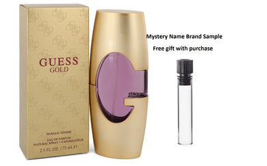 Guess Gold by Guess Eau De Parfum Spray 2.5 oz And a Mystery Name brand sample vile