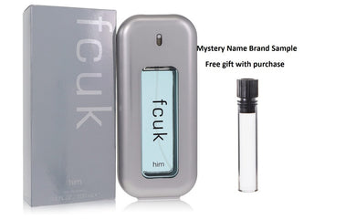 FCUK by French Connection Eau De Toilette Spray 3.4 oz And a Mystery Name brand sample vile