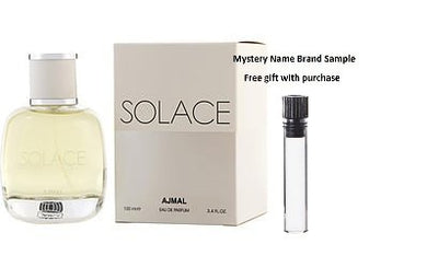 AJMAL SOLACE by Ajmal EAU DE PARFUM SPRAY 3.4 OZ for WOMEN And a Mystery Name brand sample vile