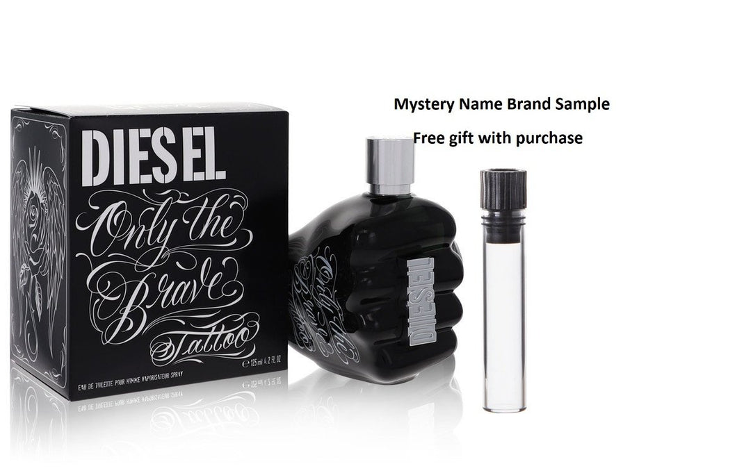 Only The Brave Tattoo by Diesel Eau De Toilette Spray 4.2 oz And a Mystery Name brand sample vile