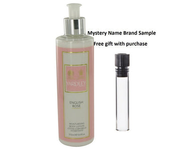 English Rose Yardley by Yardley London Body Lotion 8.4 oz And a Mystery Name brand sample vile
