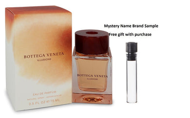 Bottega Veneta Illusione by Bottega Veneta Eau De Parfum Spray 2.5 oz And a Mystery Name brand sample vile