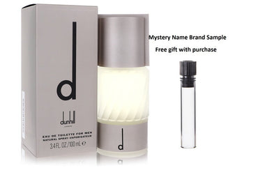 D by Alfred Dunhill Eau De Toilette Spray 3.4 oz And a Mystery Name brand sample vile