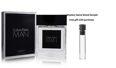 Calvin Klein Man by Calvin Klein Eau De Toilette Spray 3.4 oz And a Mystery Name brand sample vile