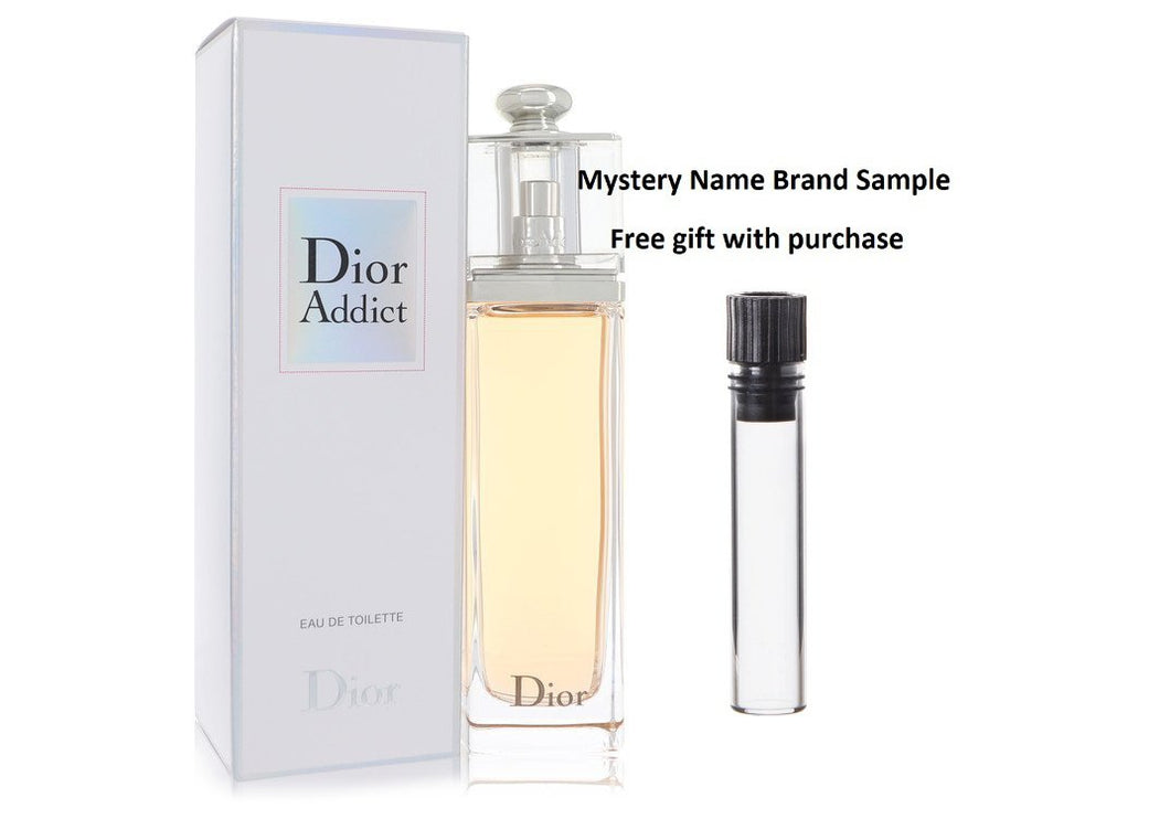 Dior Addict by Christian Dior Eau De Toilette Spray 3.4 oz And a Mystery Name brand sample vile