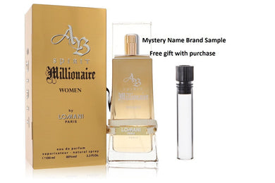 Spirit Millionaire by Lomani Eau De Parfum Spray 3.3 oz And a Mystery Name brand sample vile