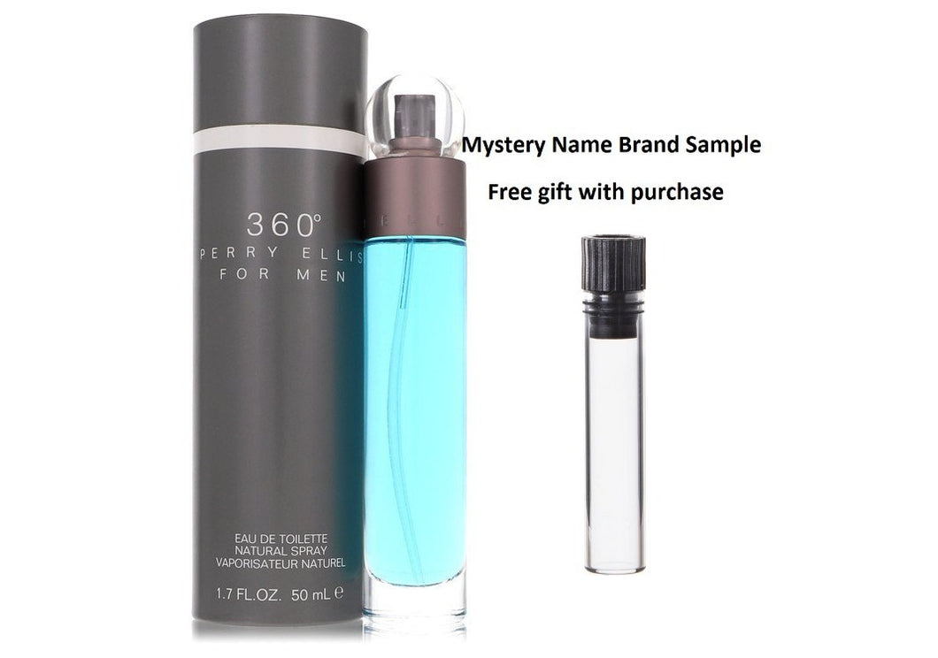 perry ellis 360 by Perry Ellis Eau De Toilette Spray 1.7 oz And a Mystery Name brand sample vile