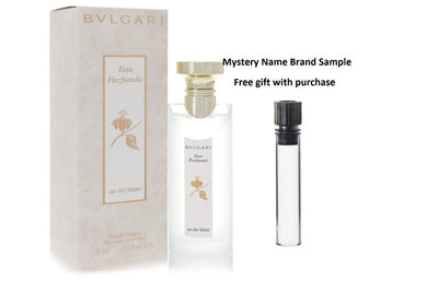 Bvlgari White by Bvlgari Eau De Cologne Spray 2.5 oz And a Mystery Name brand sample vile