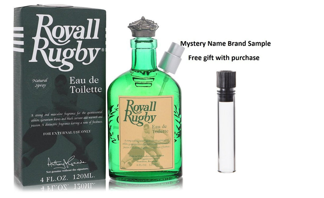 Royall Rugby by Royall Fragrances Eau De Toilette Spray 4 oz And a Mystery Name brand sample vile