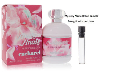 Anais Anais Premier Delice by Cacharel Eau De Toilette Spray 3.4 oz And a Mystery Name brand sample vile