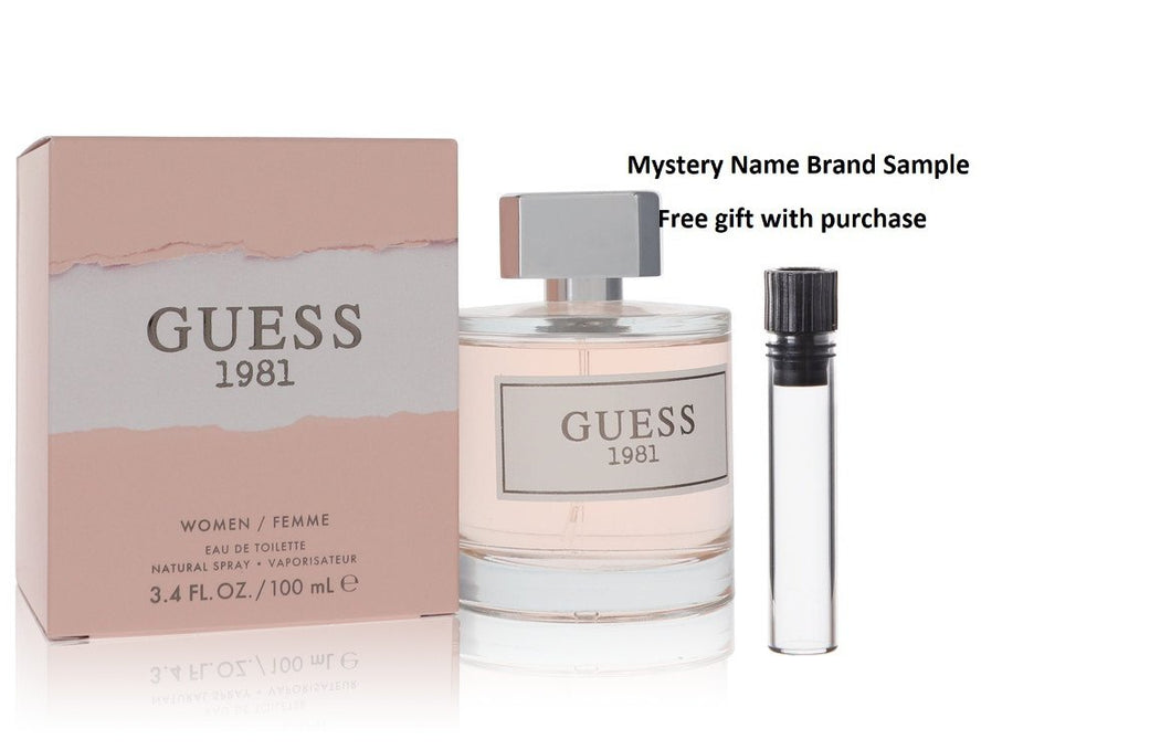 Guess 1981 by Guess Eau De Toilette Spray 3.4 oz And a Mystery Name brand sample vile