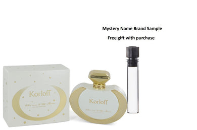 Korloff Take me to the moon by Korloff Eau De Parfum Spray 3.4 oz And a Mystery Name brand sample vile