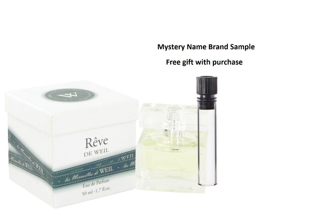 Reve De Weil by Weil Eau De Parfum Spray 1.7 oz And a Mystery Name brand sample vile
