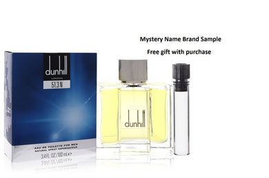 Dunhill 51.3N by Alfred Dunhill Eau De Toilette Spray 3.3 oz And a Mystery Name brand sample vile