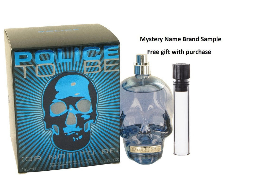 Police To Be or Not To Be by Police Colognes Eau De Toilette Spray 4.2 oz And a Mystery Name brand sample vile
