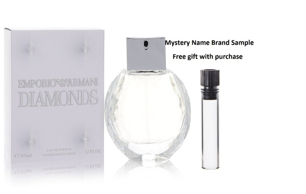 Emporio Armani Diamonds by Giorgio Armani Eau De Parfum Spray 1.7 oz And a Mystery Name brand sample vile