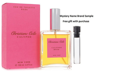 Calypso Rose by Calypso Christiane Celle Eau De Toilette Spray 3.4 oz And a Mystery Name brand sample vile