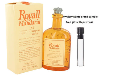Royall Mandarin by Royall Fragrances All Purpose Lotion / Cologne 8 oz And a Mystery Name brand sample vile