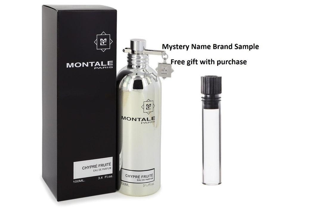 Montale Chypre Fruite by Montale Eau De Parfum Spray (Unisex) 3.4 oz And a Mystery Name brand sample vile