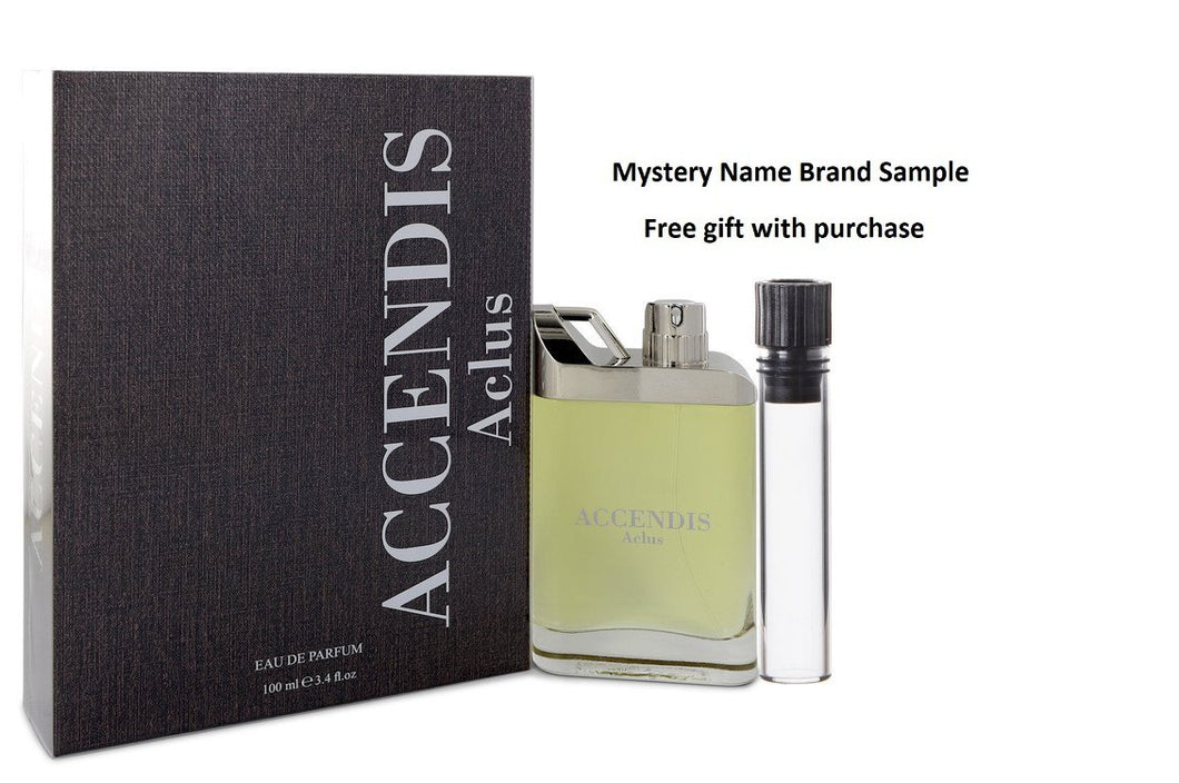 Aclus by Accendis Eau De Parfum Spray (Unisex) 3.4 oz And a Mystery Name brand sample vile