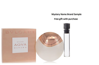 Bvlgari Aqua Divina by Bvlgari Eau De Toilette Spray 2.2 oz And a Mystery Name brand sample vile