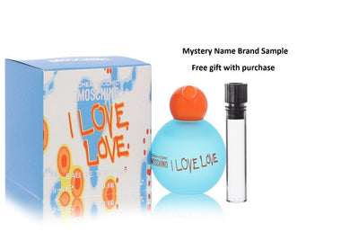 I Love Love by Moschino Mini EDT .17 oz And a Mystery Name brand sample vile