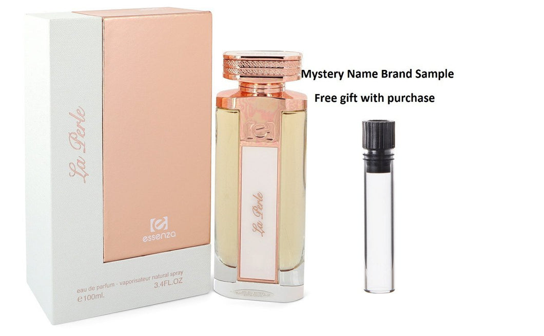 La Perle by Essenza Eau De Parfum Spray 3.4 oz And a Mystery Name brand sample vile